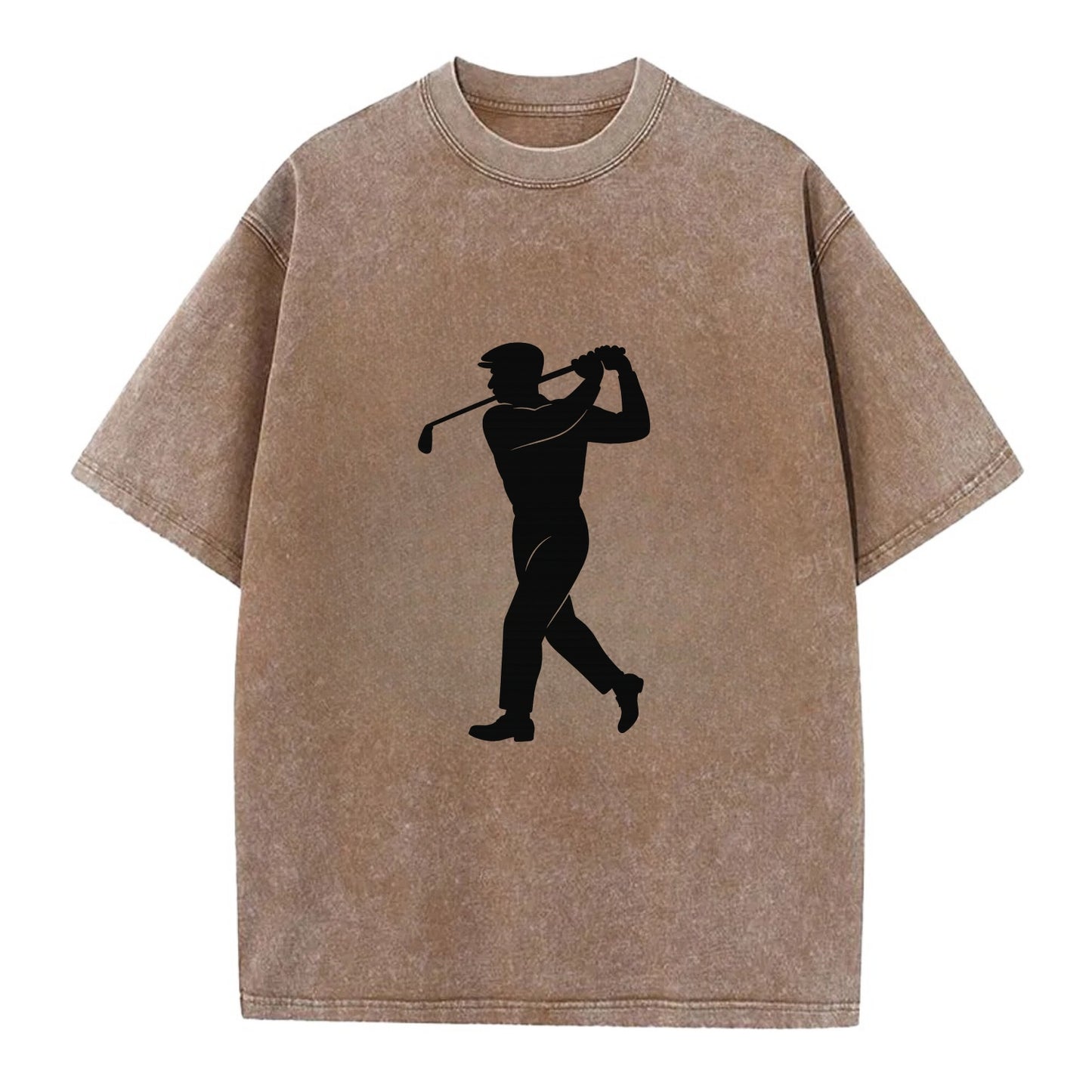 Golfer perfect swing follow-through - Vintage T-shirt - Brown