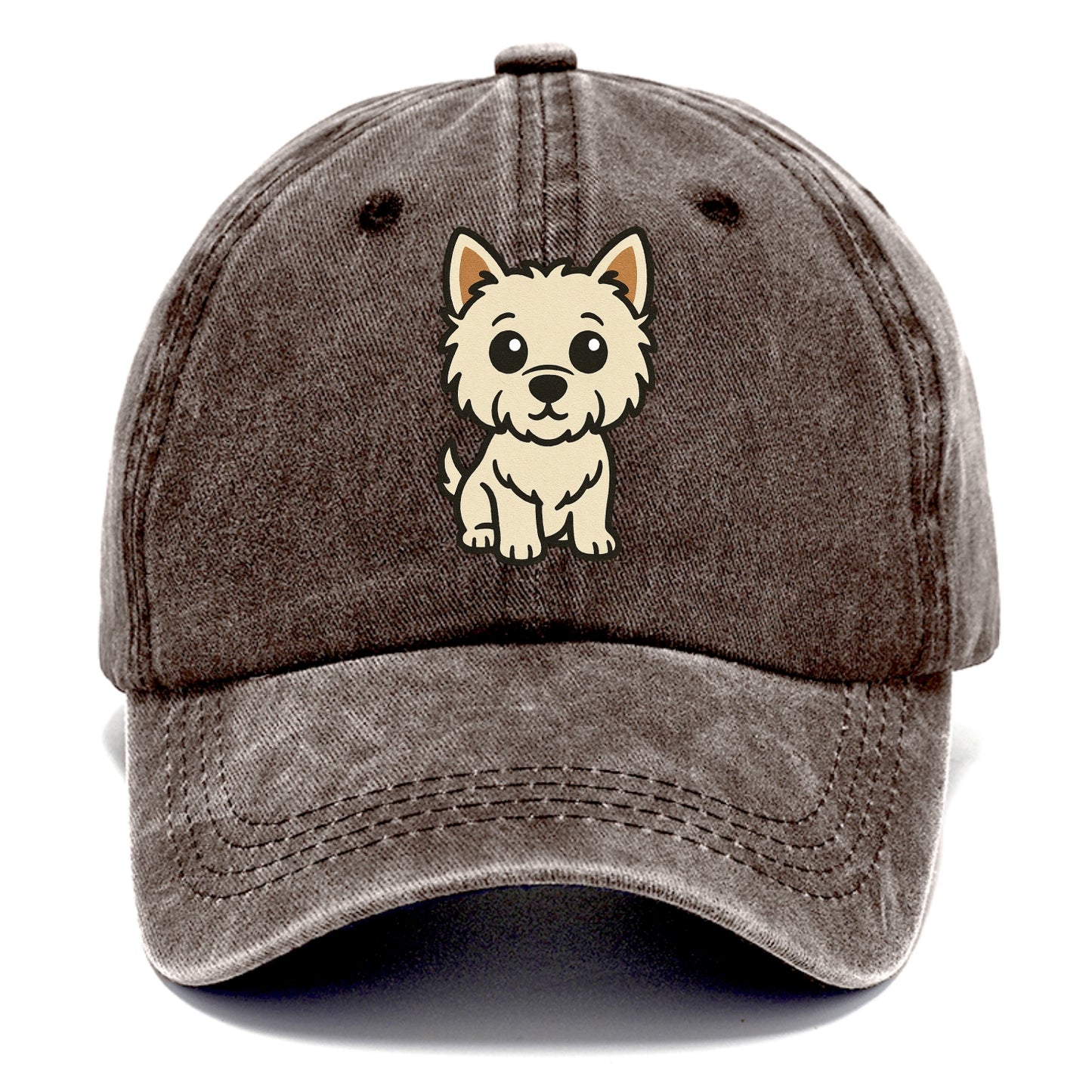 West Highland White Terrier - Alert standing pose - Classic Cap - Brown