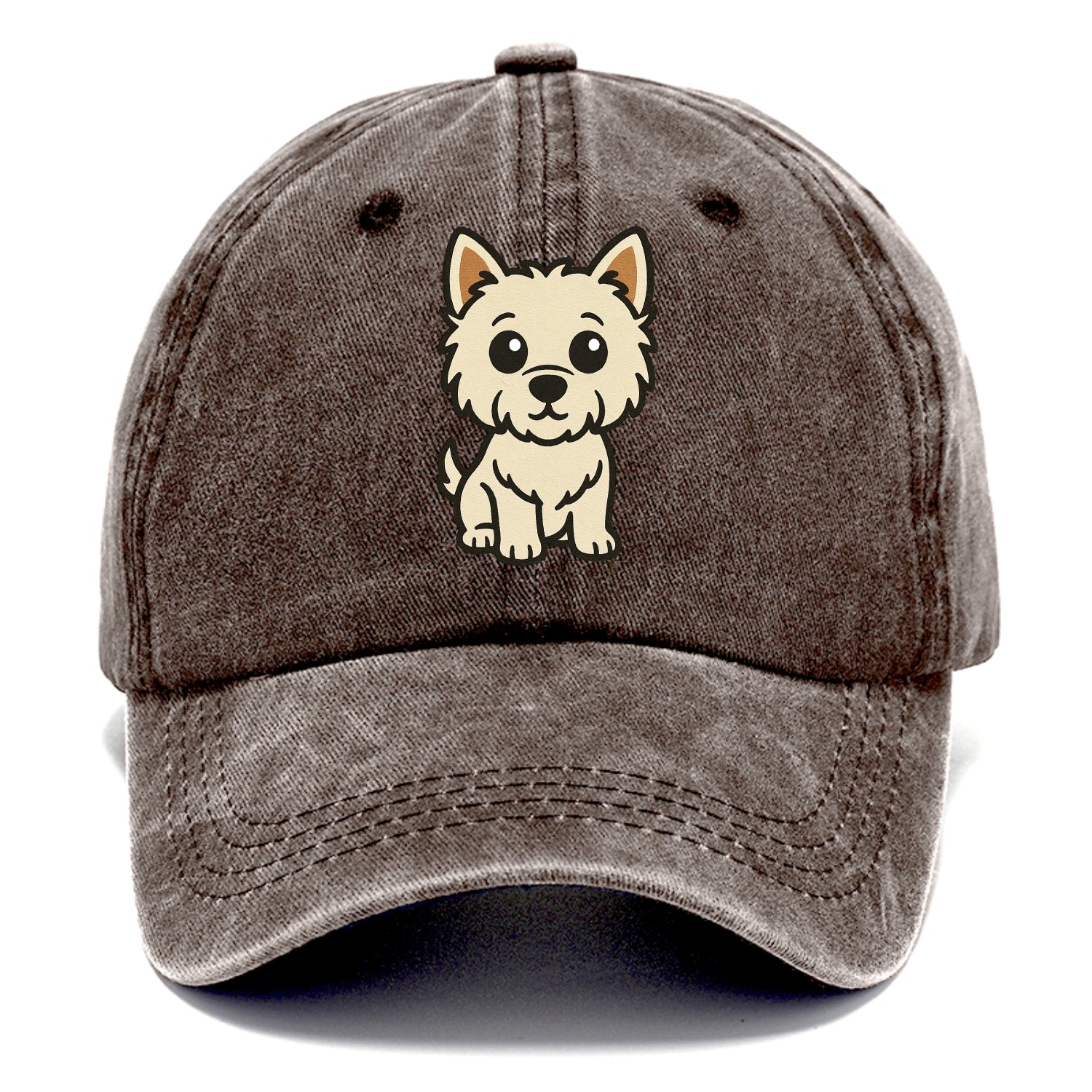 West Highland White Terrier - Alert standing pose - Classic Cap - Brown