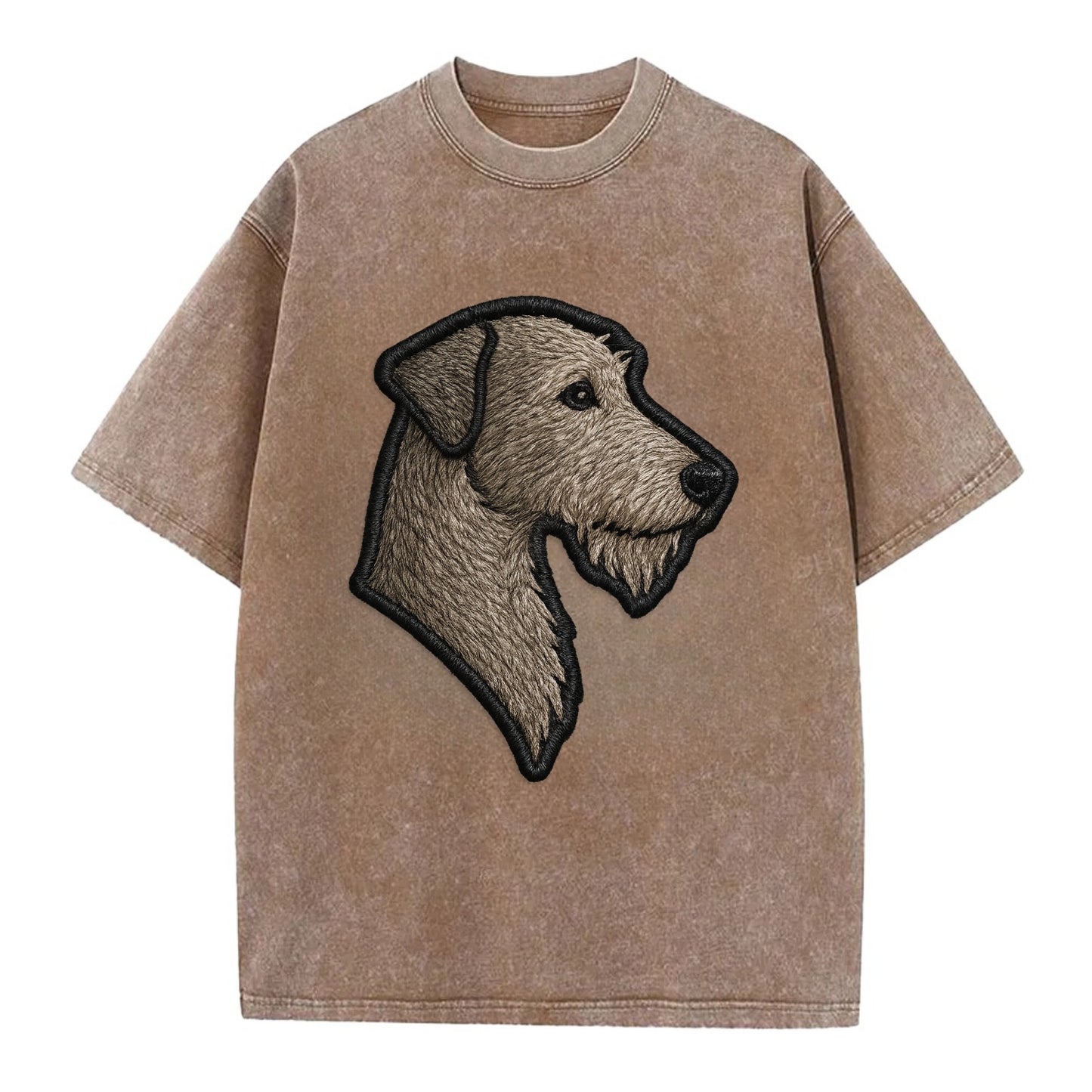 Irish Wolfhound - Modern gentle giant lo - Vintage T-shirt - Brown