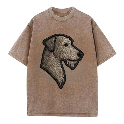 Irish Wolfhound - Modern gentle giant lo - Vintage T-shirt - Brown