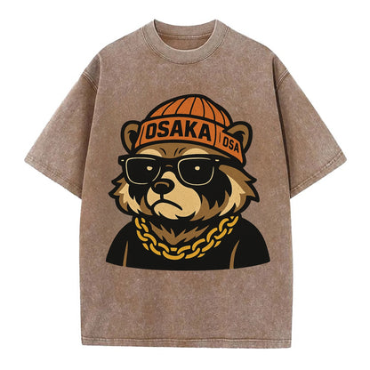 Osaka Tanuki - Vintage T-shirt - Brown