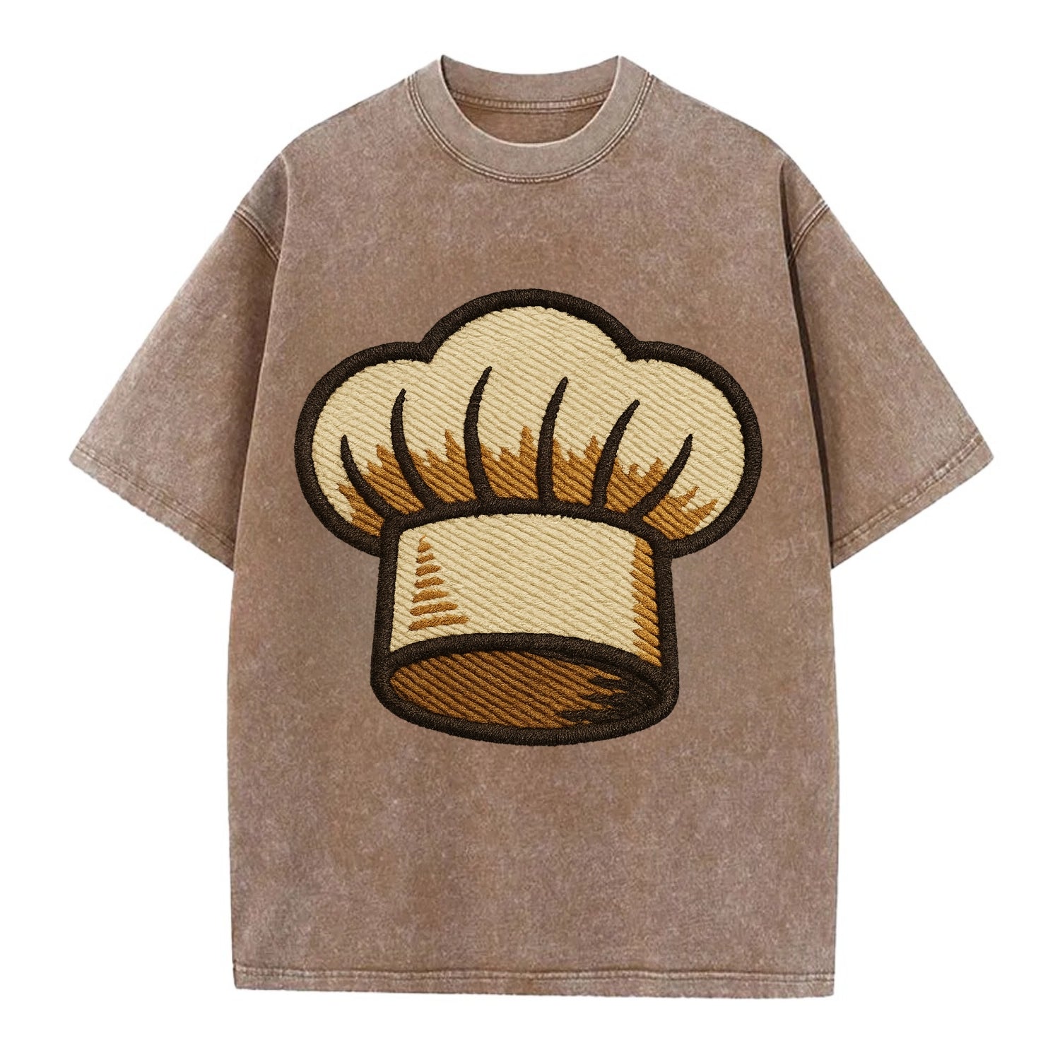 Chef Hat  - Vintage T-shirt - Brown
