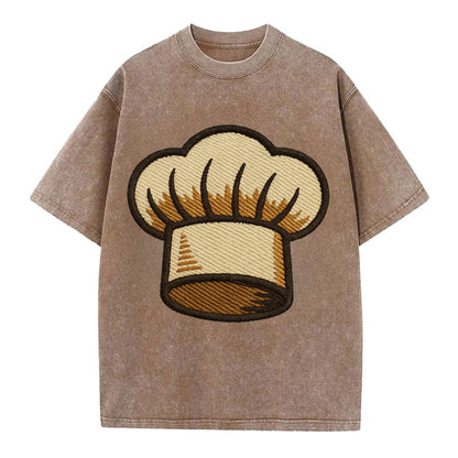 Chef Hat  - Vintage T-shirt - Brown