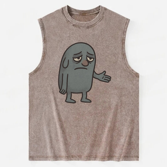 FOLLOWERS ARE GHOSTS | Transparent crowd following nobody - Vintage Washed Tank - Brown