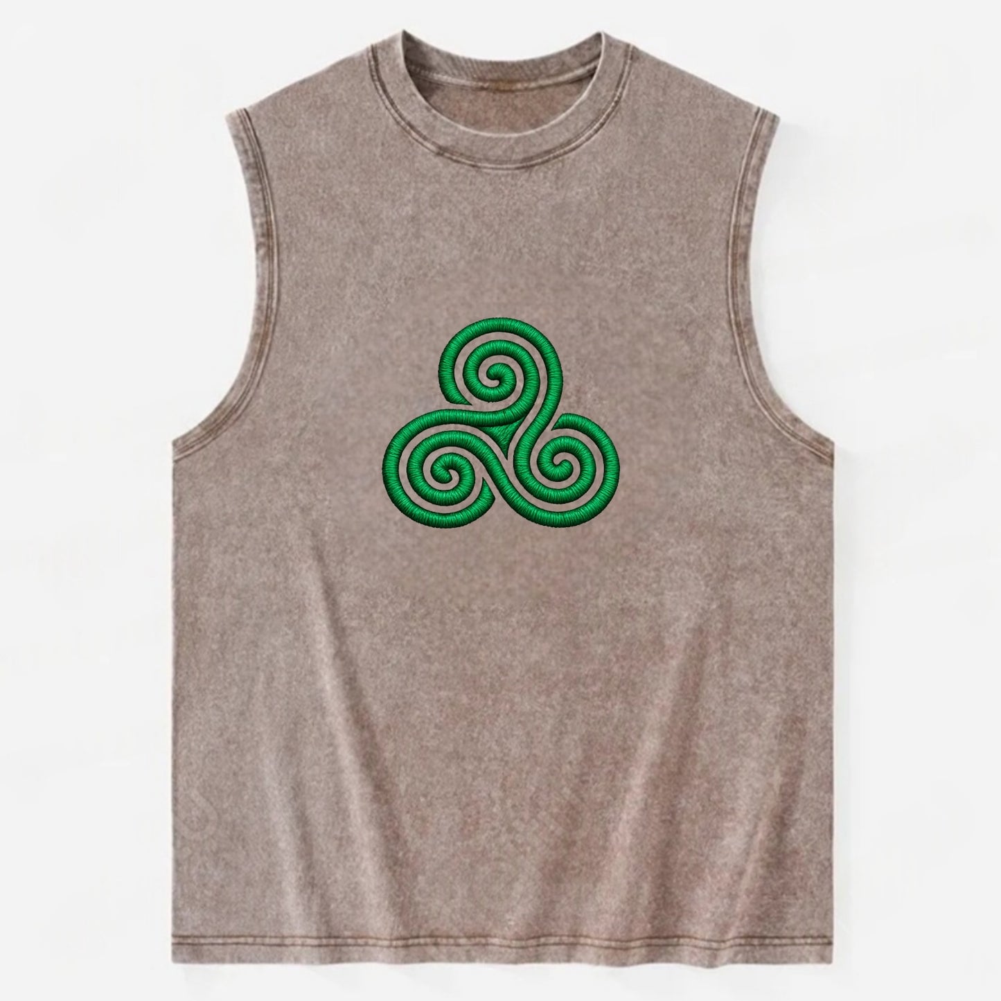 Triple Spiral - Vintage Washed Tank - Brown