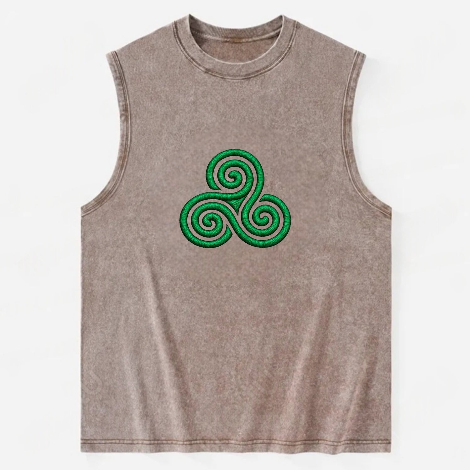 Triple Spiral - Vintage Washed Tank - Brown