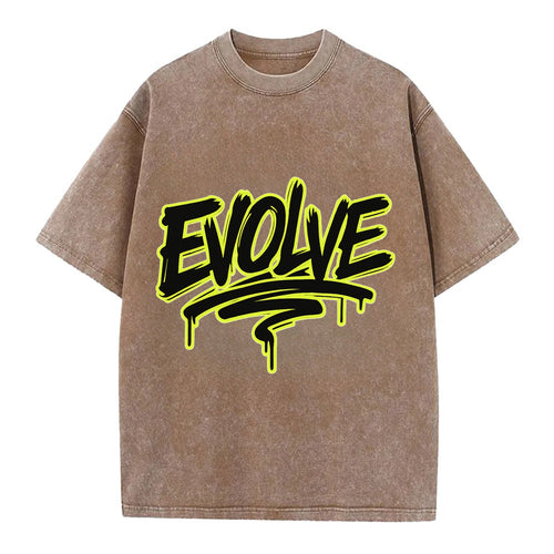 Bold typography design - EVOLVE - changing, becoming better - Vintage T-shirt