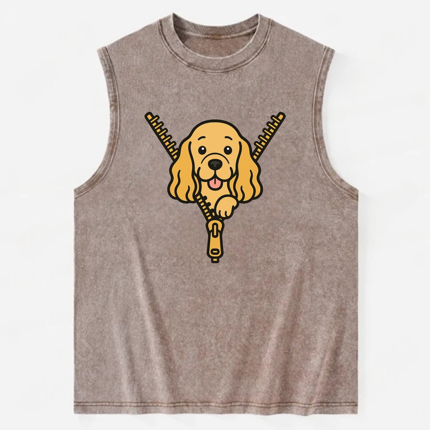 Cocker Spaniel - Vintage Washed Tank - Brown