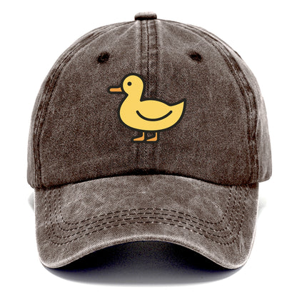 Duck - Yellow mallard flat side profile - Classic Cap - Brown