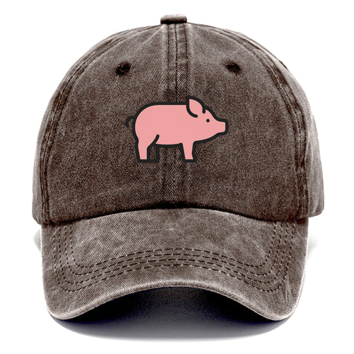Pig - Pink farm pig flat side profile - Classic Cap