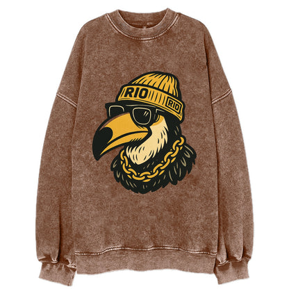 Rio Toucan - Vintage Sweatshirt - Brown