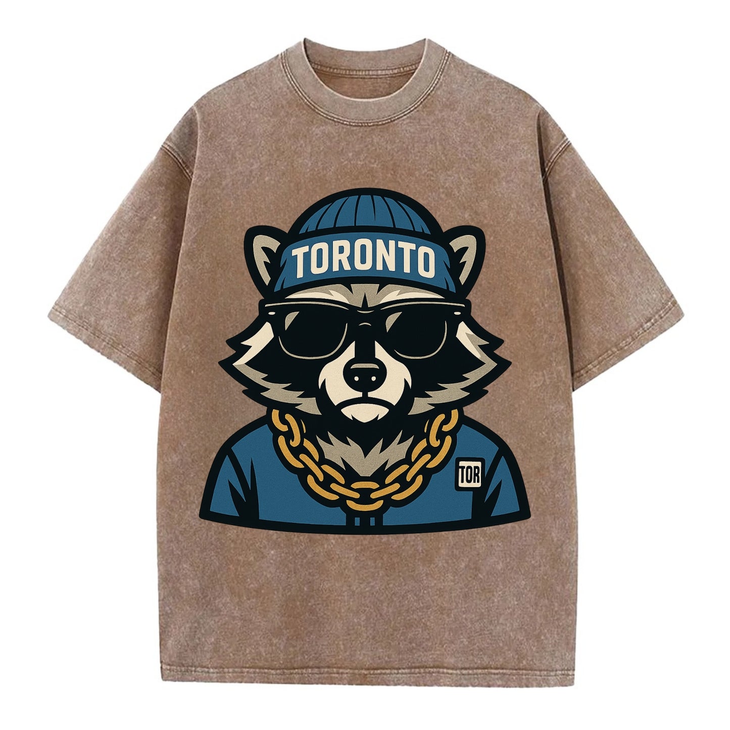Toronto Raccoon - Vintage T-shirt - Brown