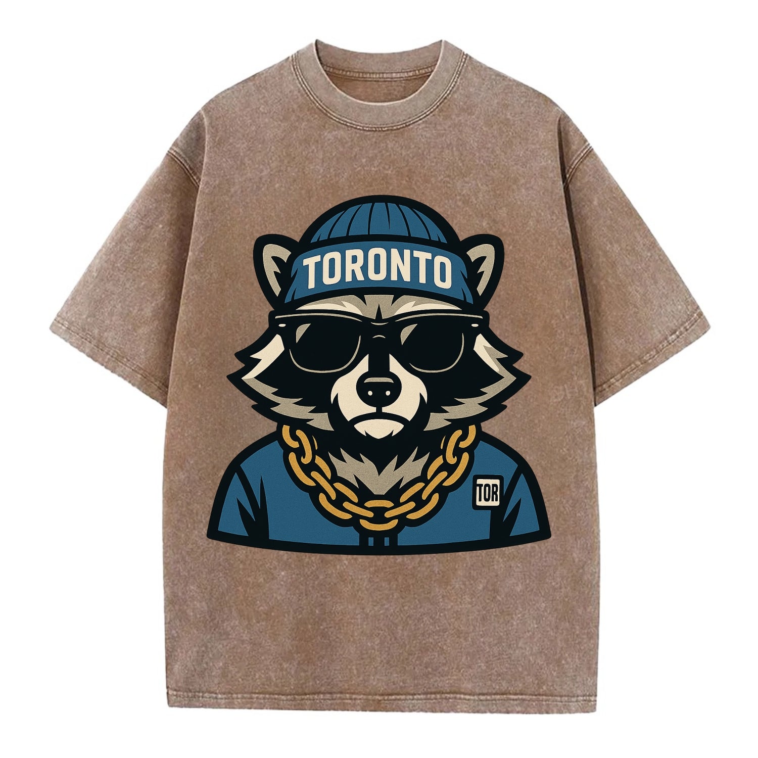 Toronto Raccoon - Vintage T-shirt - Brown