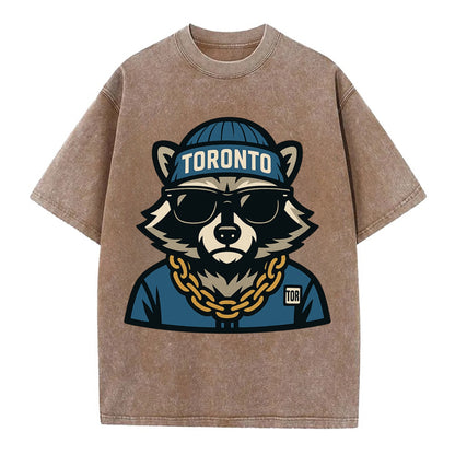 Toronto Raccoon - Vintage T-shirt - Brown