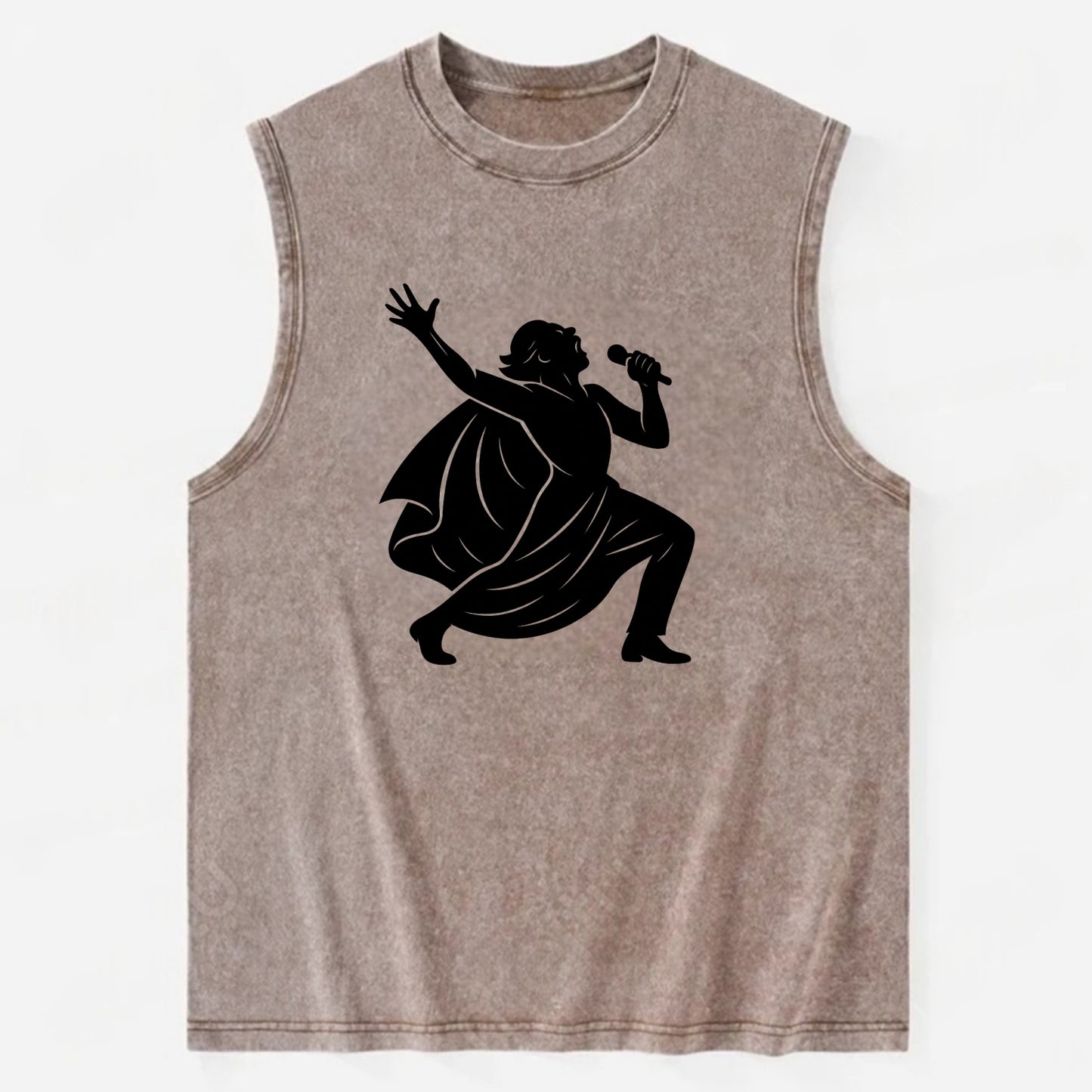 Opera singer powerful finale - Vintage Washed Tank - Brown