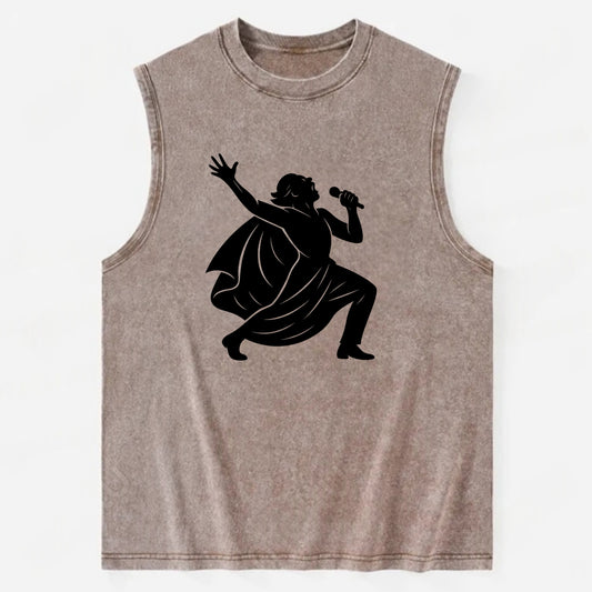 Opera singer powerful finale - Vintage Washed Tank - Brown