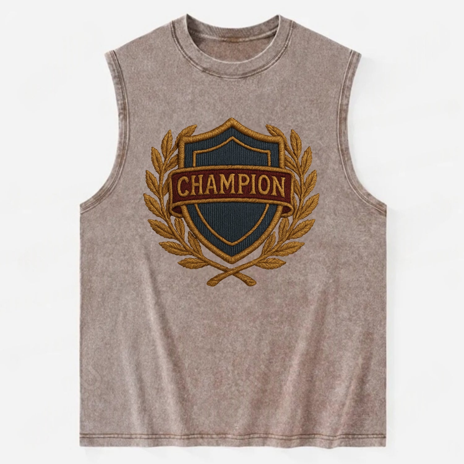 Champion Shield  - Vintage Washed Tank - Brown