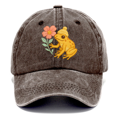 Yellow Dart Frog - Classic Cap - Brown