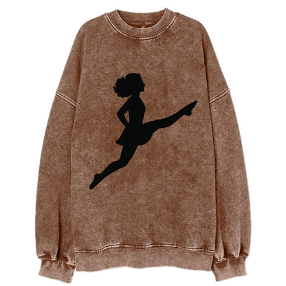 Irish step dancer Riverdance leap - Vintage Sweatshirt - Brown