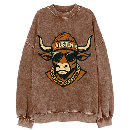 Austin Longhorn - Vintage Sweatshirt - Brown