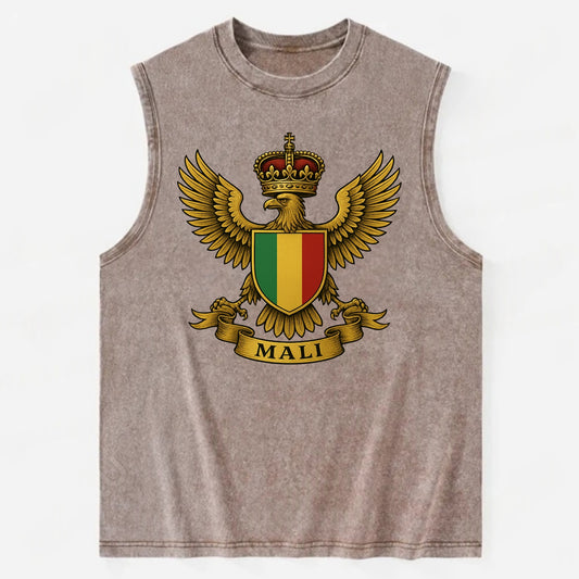 Mali Royal Logo  - Vintage Washed Tank - Brown