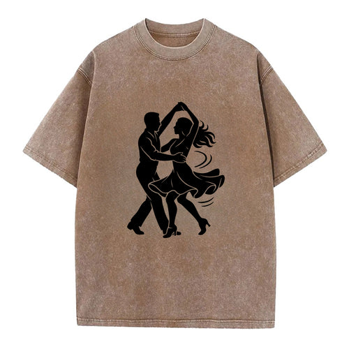 Salsa dancers spinning turn - Vintage T-shirt