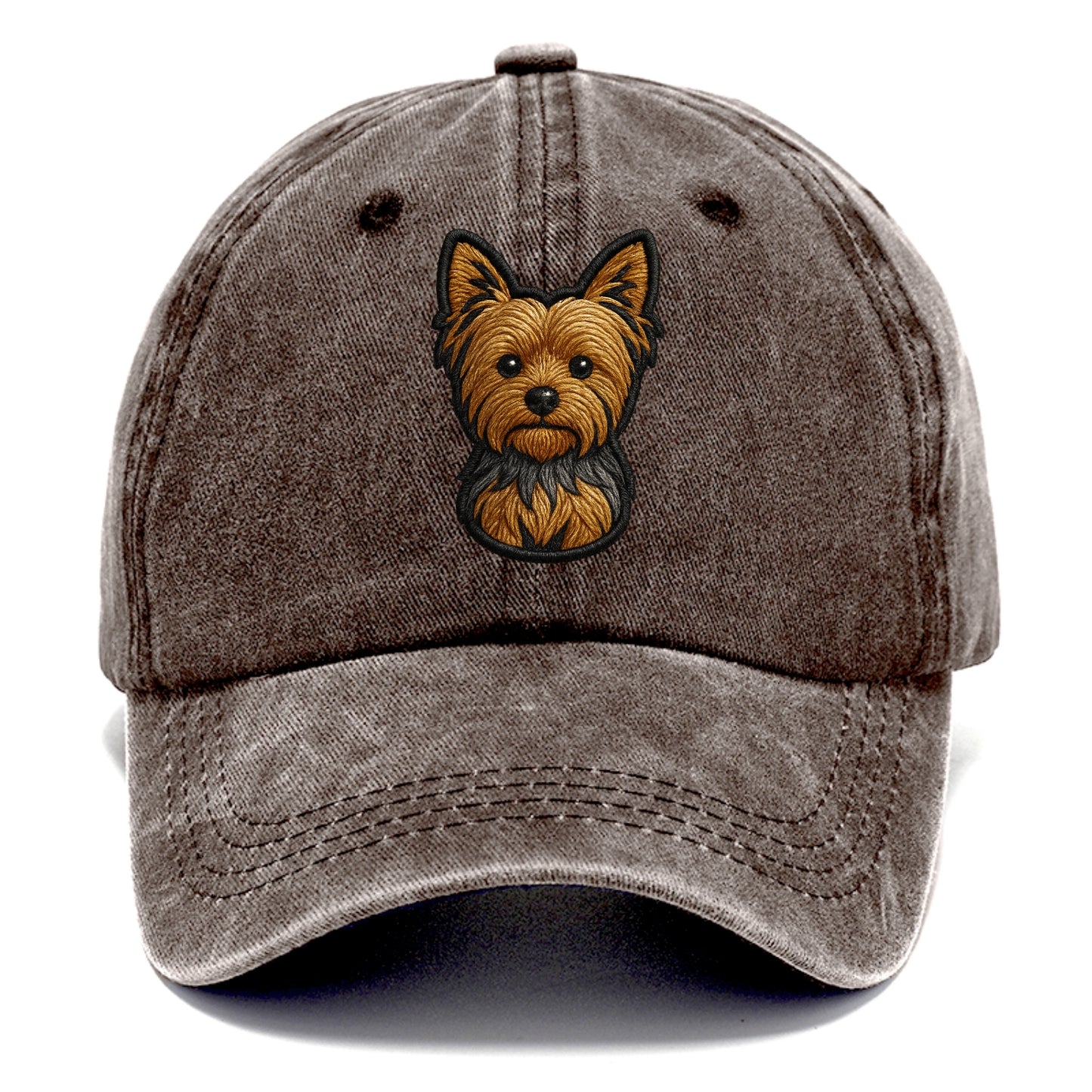Yorkshire Terrier - Modern tiny dog logo - Classic Cap - Brown