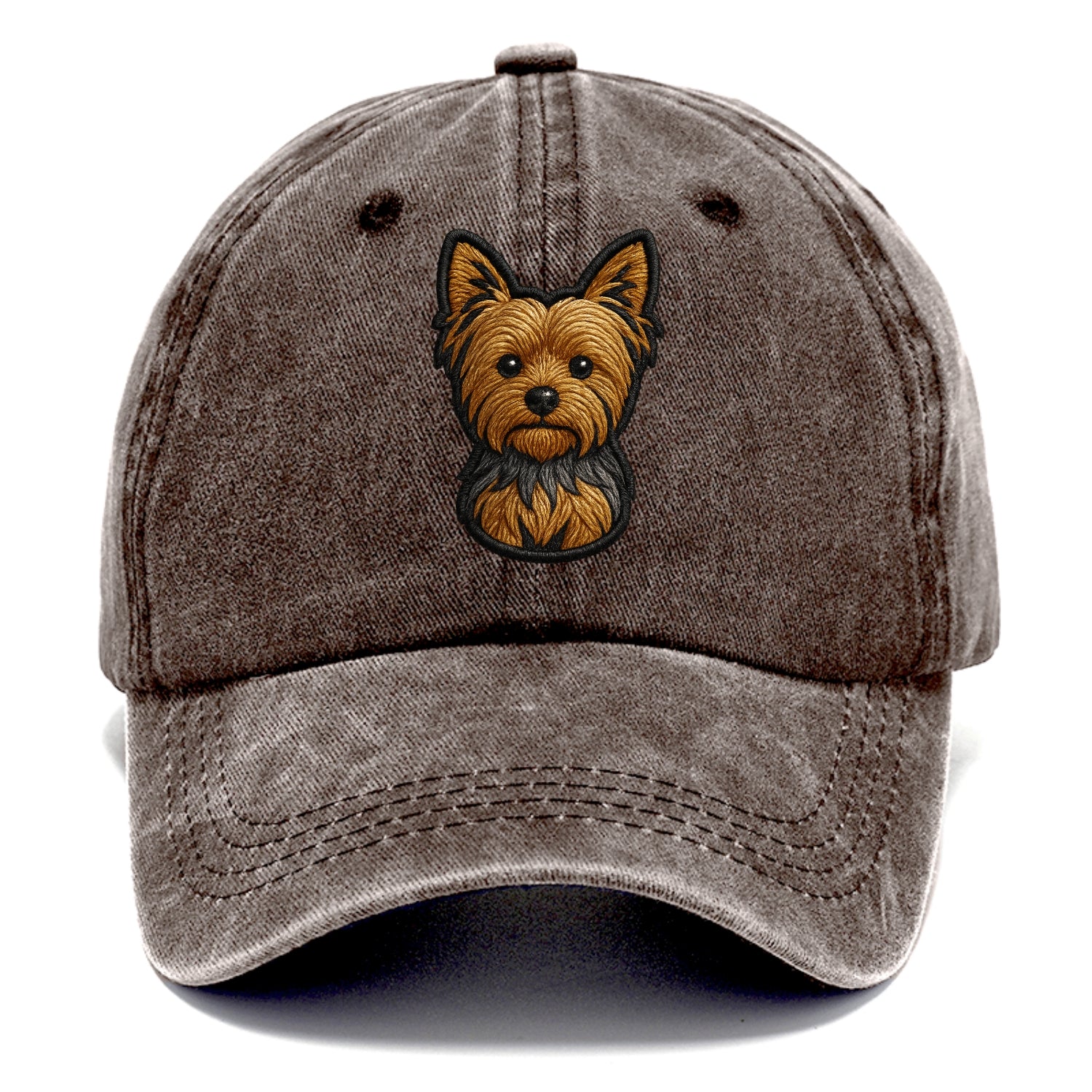 Yorkshire Terrier - Modern tiny dog logo - Classic Cap - Brown