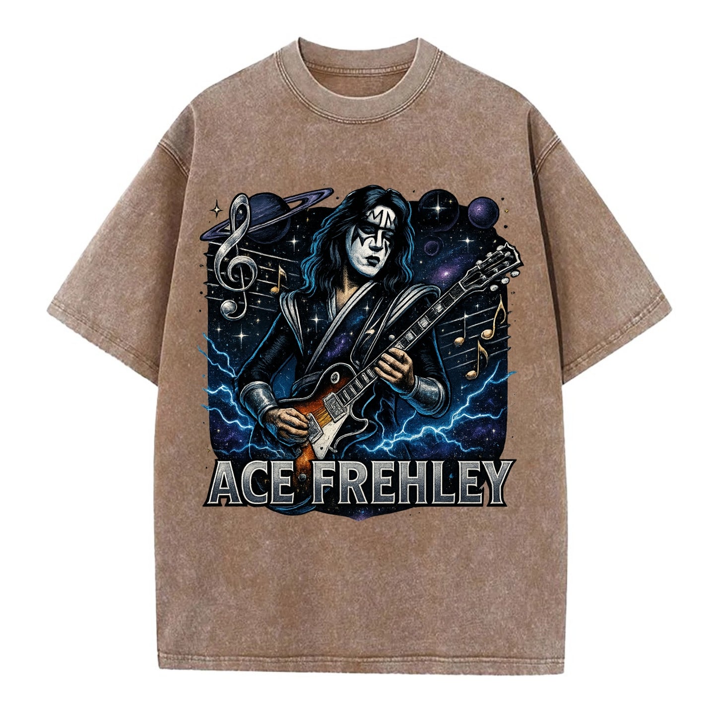 Ace Musical Cosmos - Vintage T-shirt - Brown