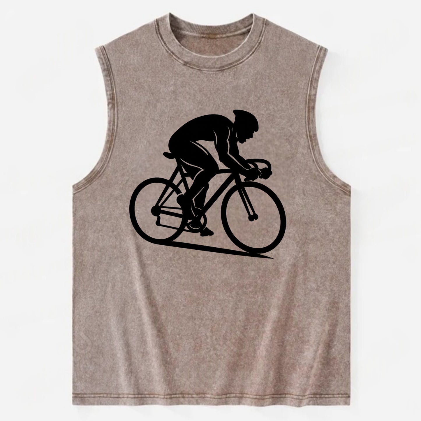 Sprint cyclist racing stance - Vintage Washed Tank - Brown