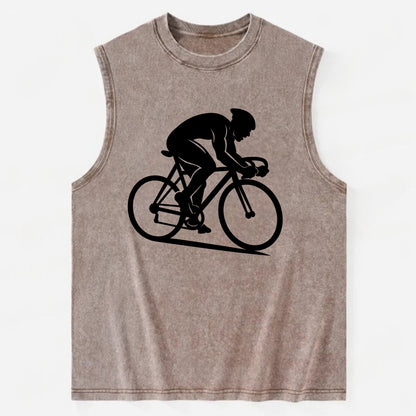 Sprint cyclist racing stance - Vintage Washed Tank - Brown