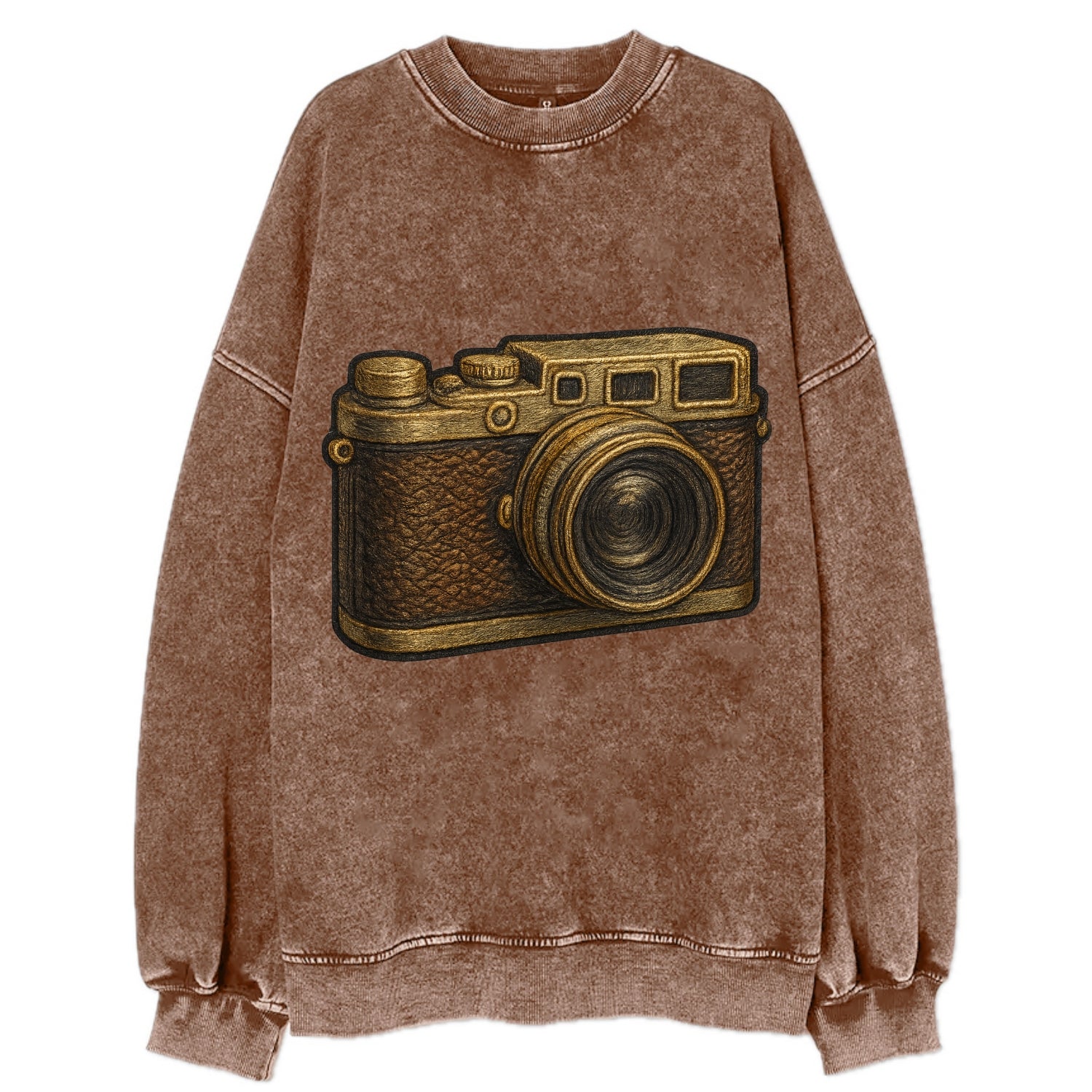 Film Camera  - Vintage Sweatshirt - Brown