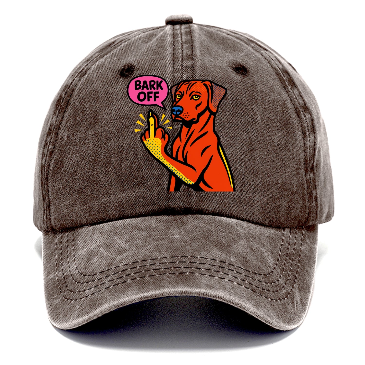 Rhodesian Ridgeback with distinctive ridge on back, athletic muscular paw up - Classic Cap - Brown