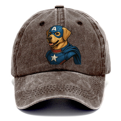 Labrador Patriotic Hero  - Classic Cap - Brown