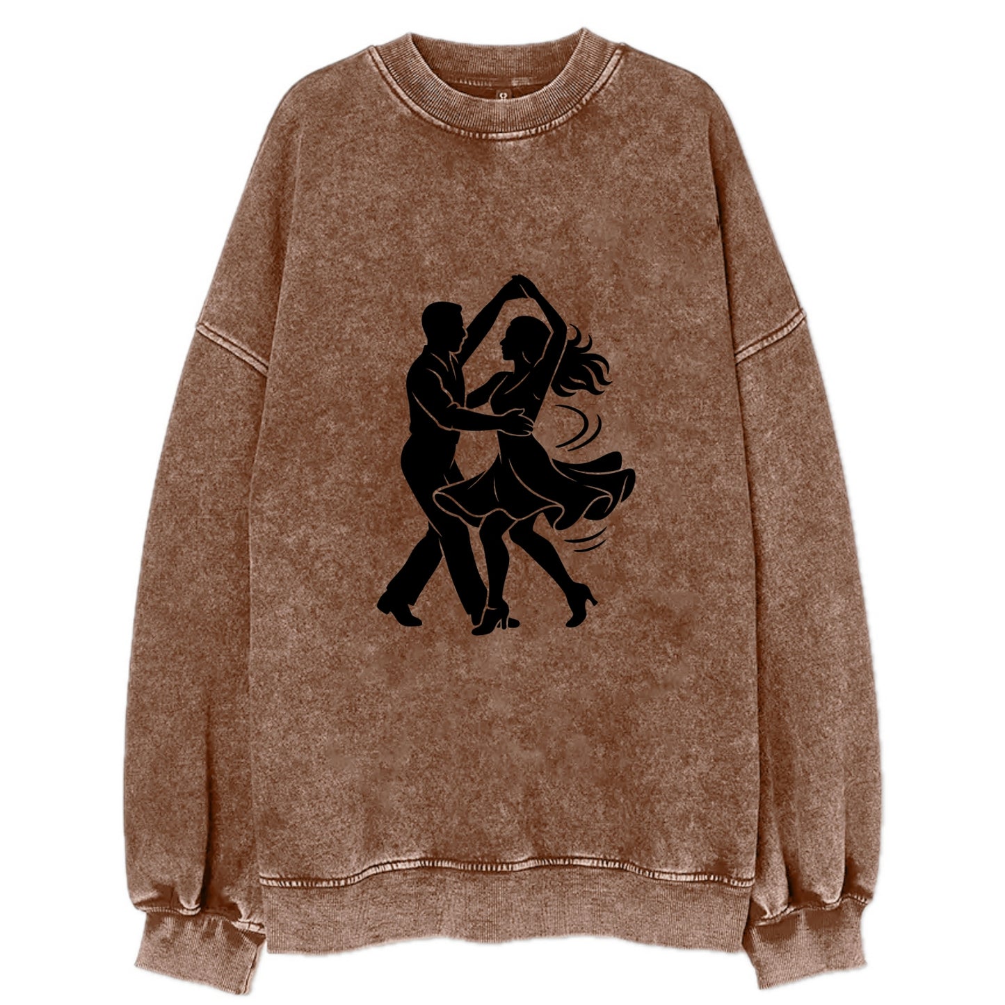 Salsa dancers spinning turn - Vintage Sweatshirt - Brown