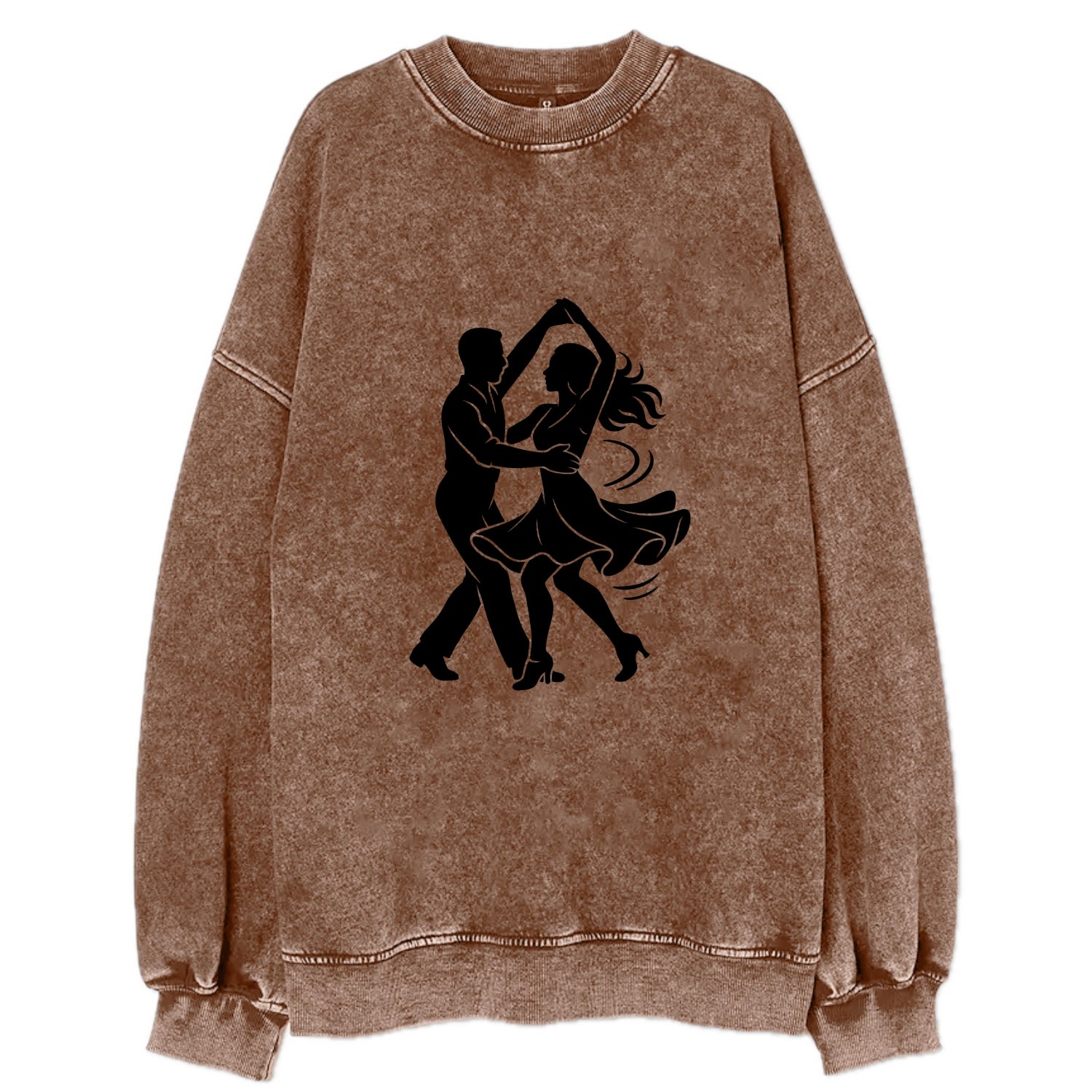 Salsa dancers spinning turn - Vintage Sweatshirt - Brown