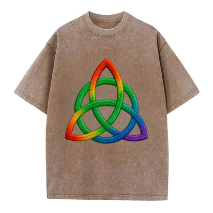 Triquetra  - Vintage T-shirt - Brown