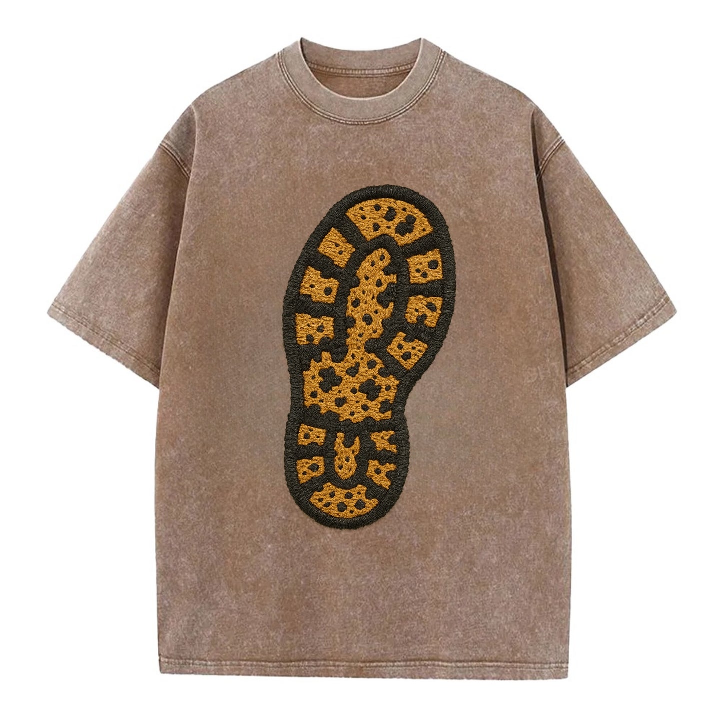 Hiking Boot Print  - Vintage T-shirt - Brown