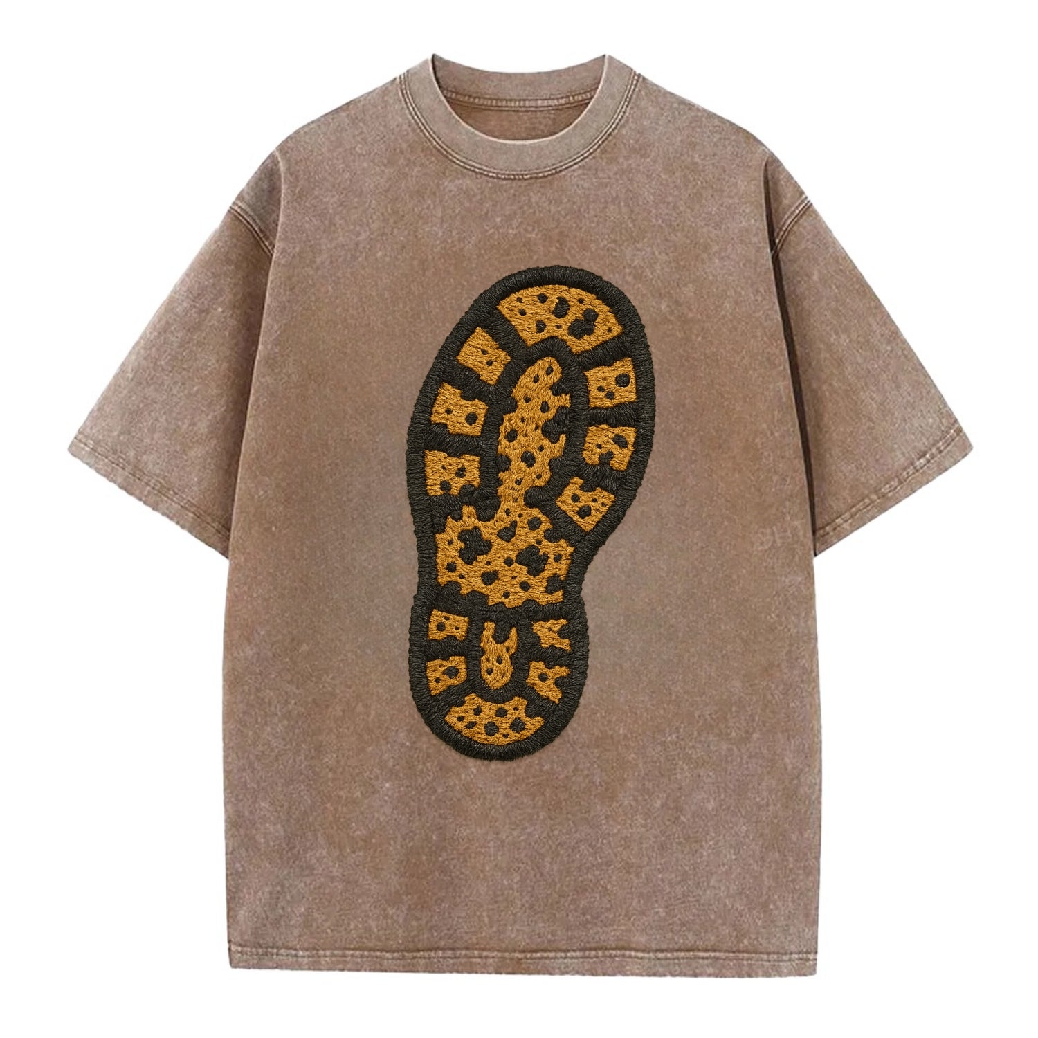 Hiking Boot Print  - Vintage T-shirt - Brown