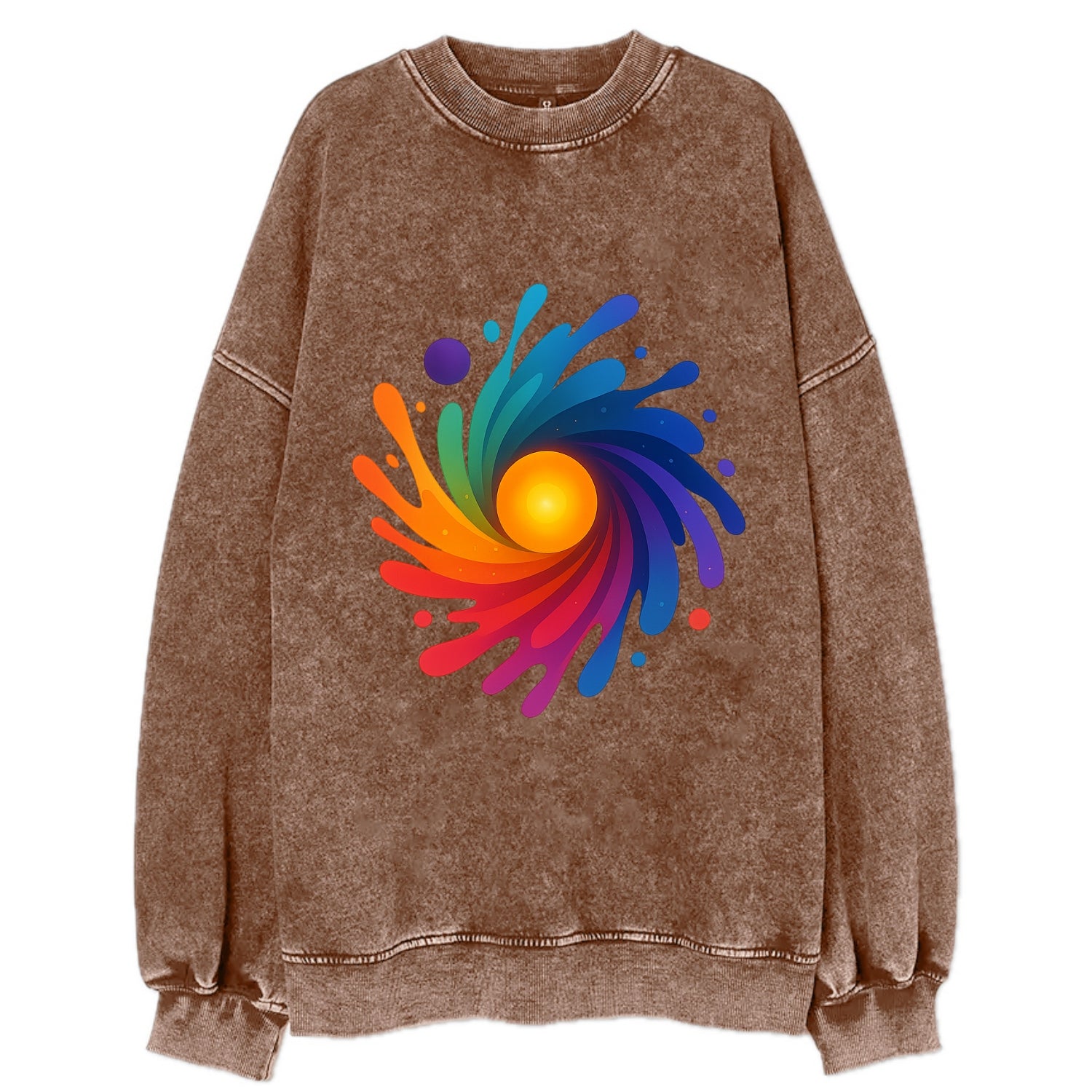 Big Bang Palette - Explosion of paint co - Vintage Sweatshirt - Brown