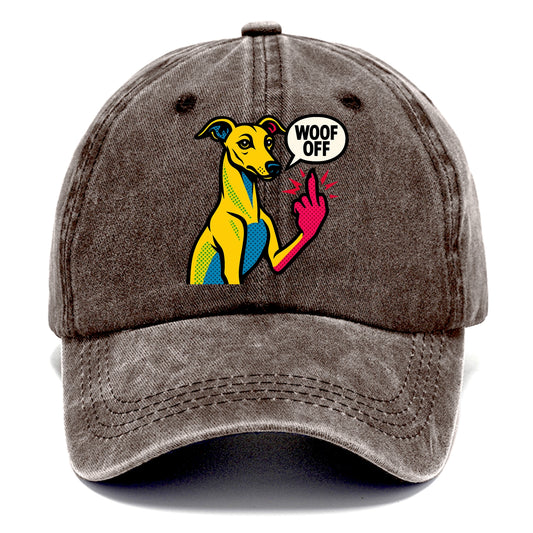 Whippet sleek athletic greyhound-like, elegant long paw giving sass - Classic Cap - Brown