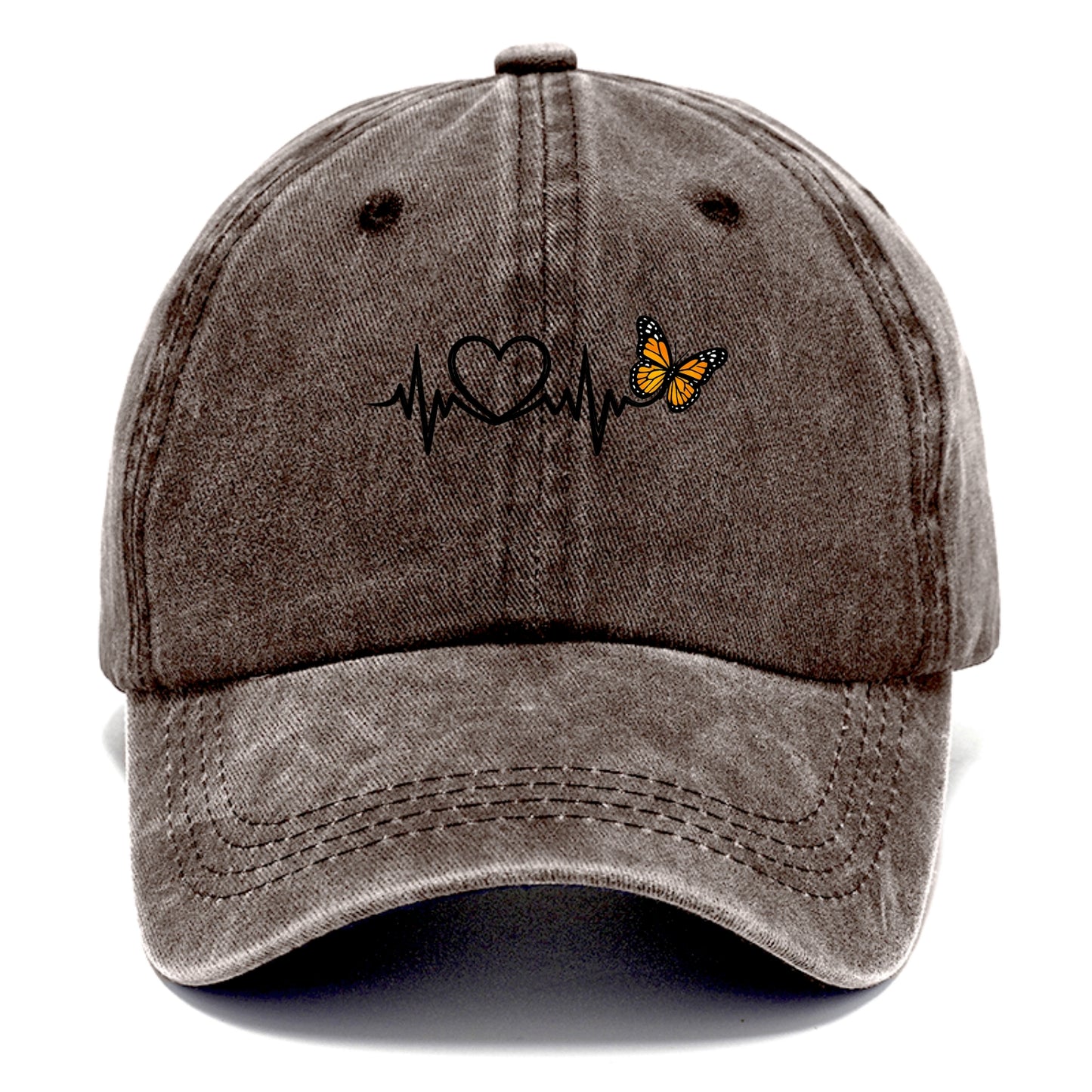 Heartbeat Butterfly - Classic Cap - Brown