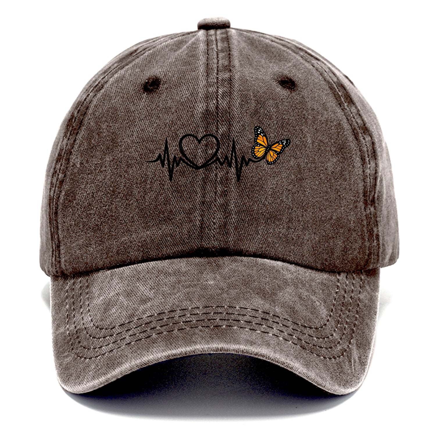 Heartbeat Butterfly - Classic Cap - Brown
