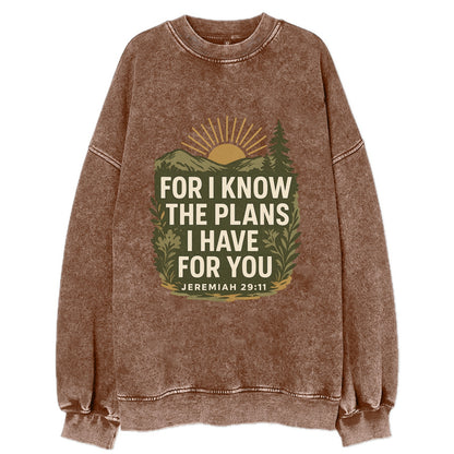 Jeremiah 29:11 Sunrise - Vintage Sweatshirt - Brown
