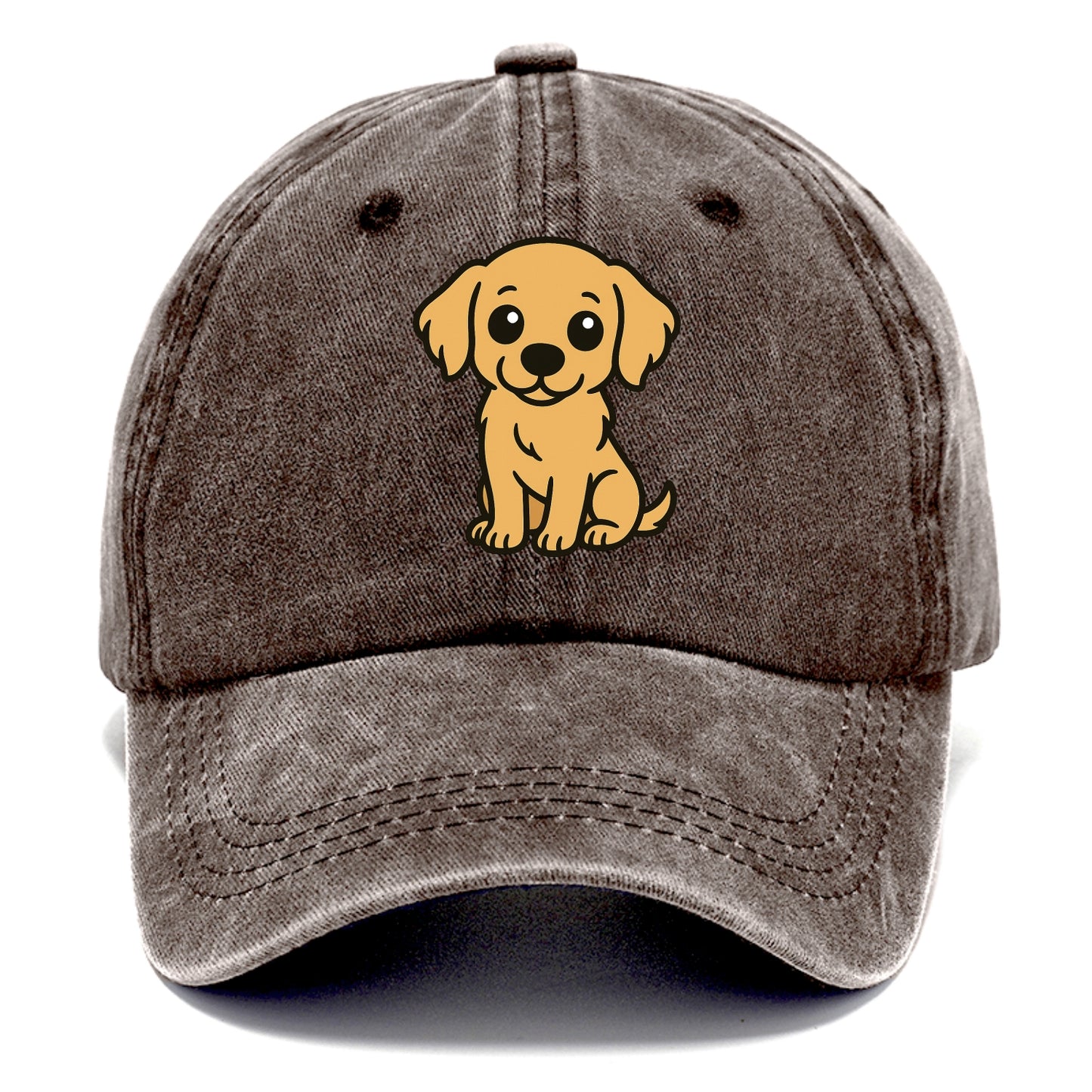 Golden Retriever - Head tilt curious pose - Classic Cap - Brown