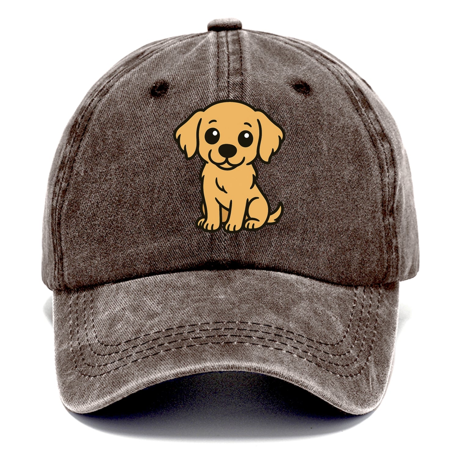 Golden Retriever - Head tilt curious pose - Classic Cap - Brown