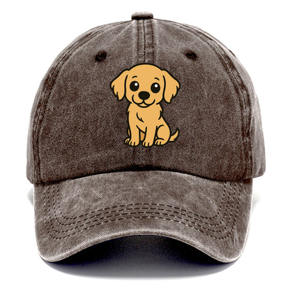 Golden Retriever - Head tilt curious pose - Classic Cap - Brown