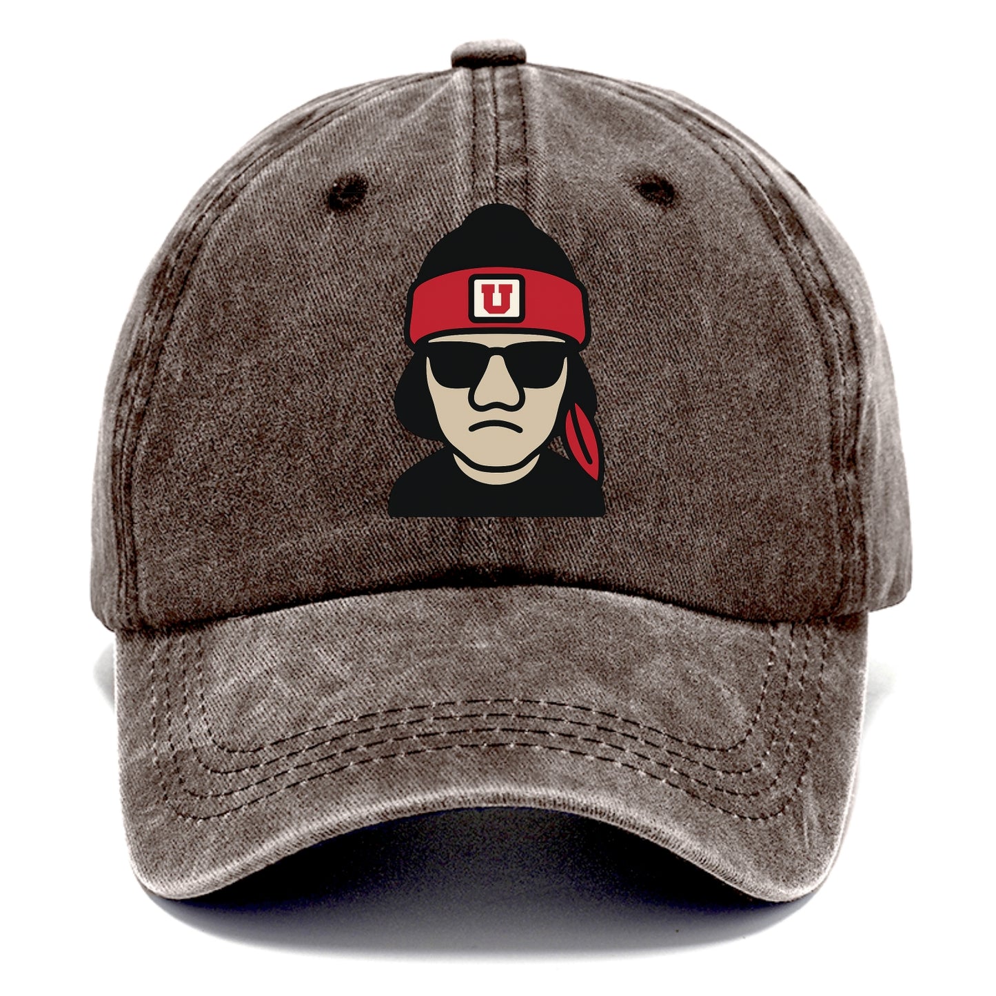 Salt Lake Ute wearing Utah beanie with U patch - Classic Cap - Brown