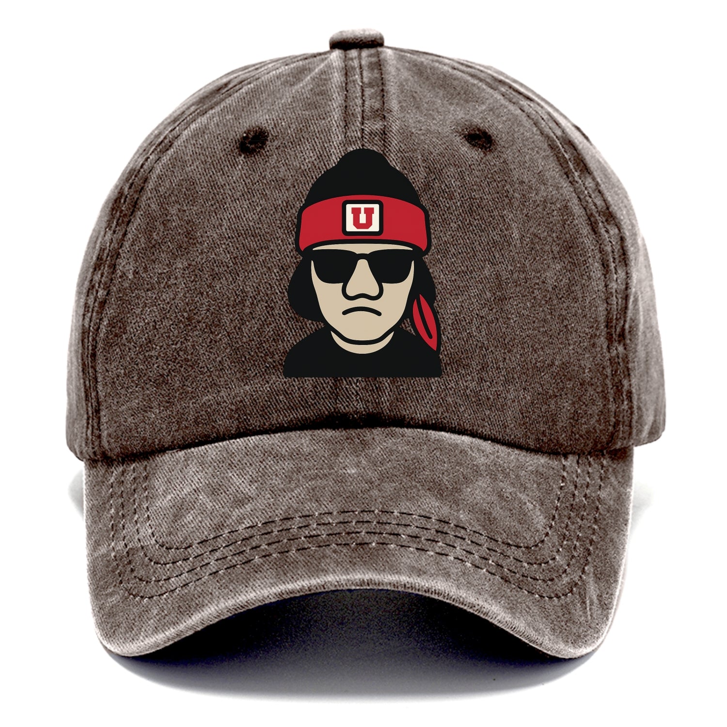Salt Lake Ute wearing Utah beanie with U patch - Classic Cap - Brown